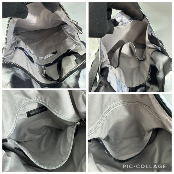 Tumi Black Blue Floral Nylon Croosbody Bag - Picture 12 of 13